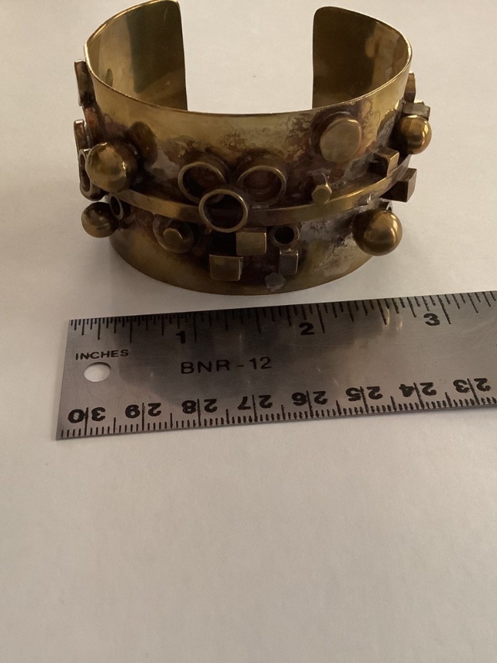 EXCEPTIONAL VINTAGE SCANDINAVIAN BRUTALIST CUFF - Picture 6 of 15